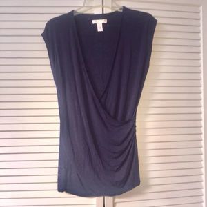 XS Navy Blue Maternity Nursing Top